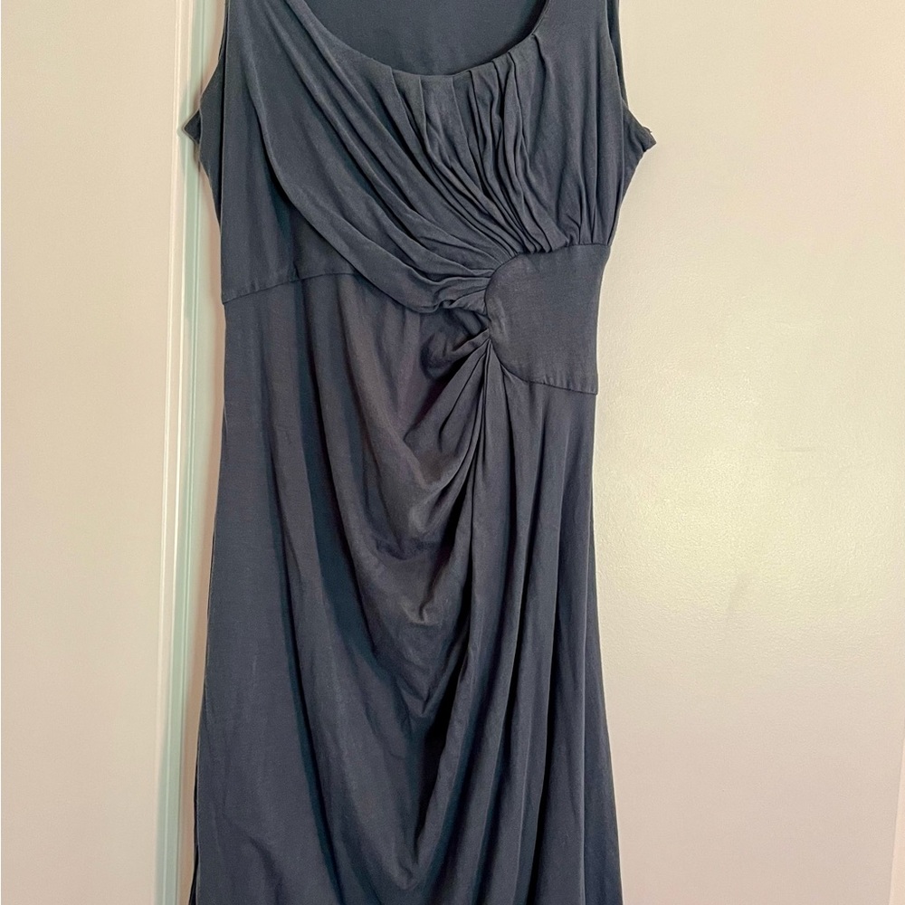 Blue Draped Women's Boutique Dress